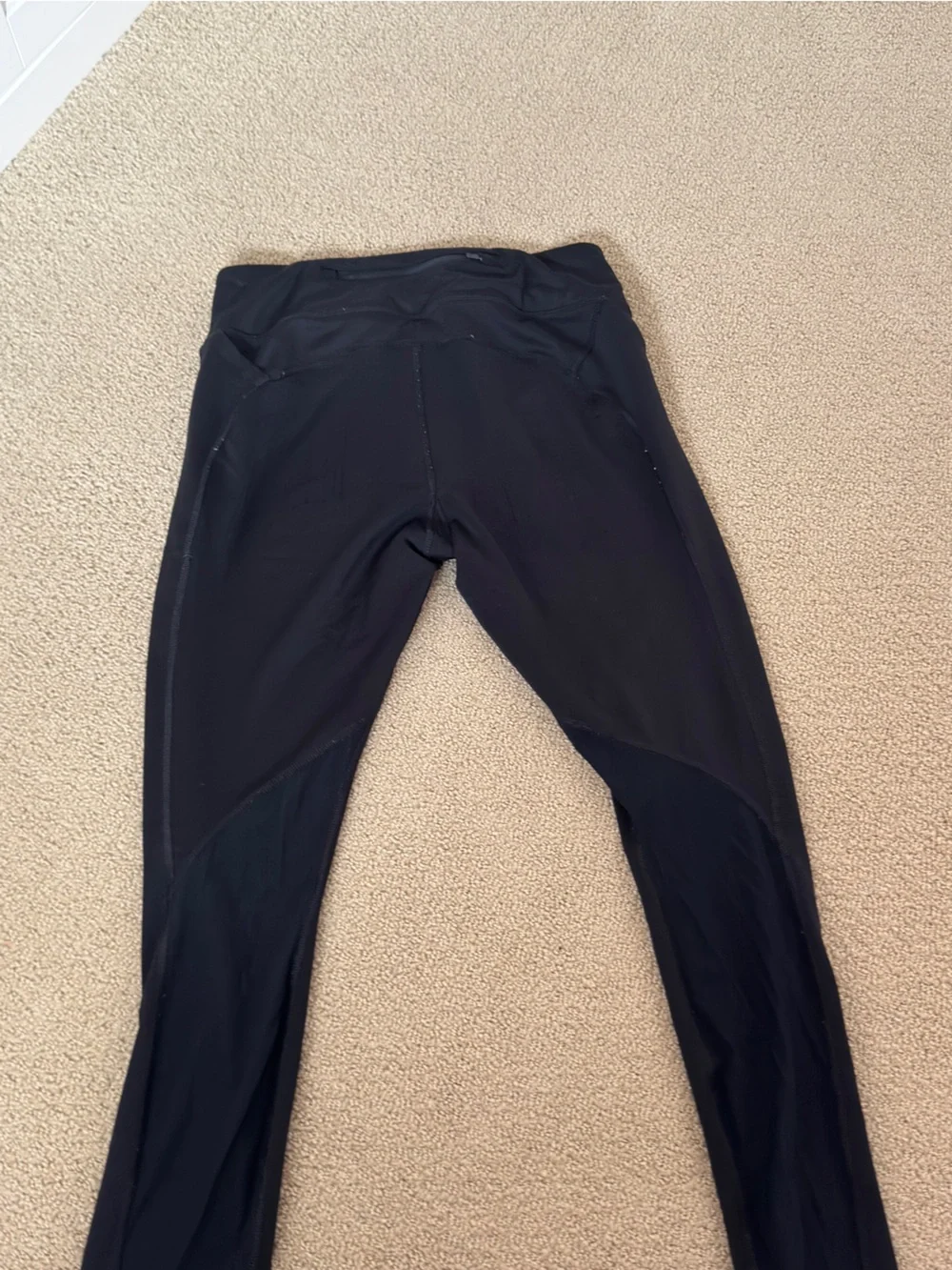 Nike  Black Athletic Leggings with Reflective Swoosh